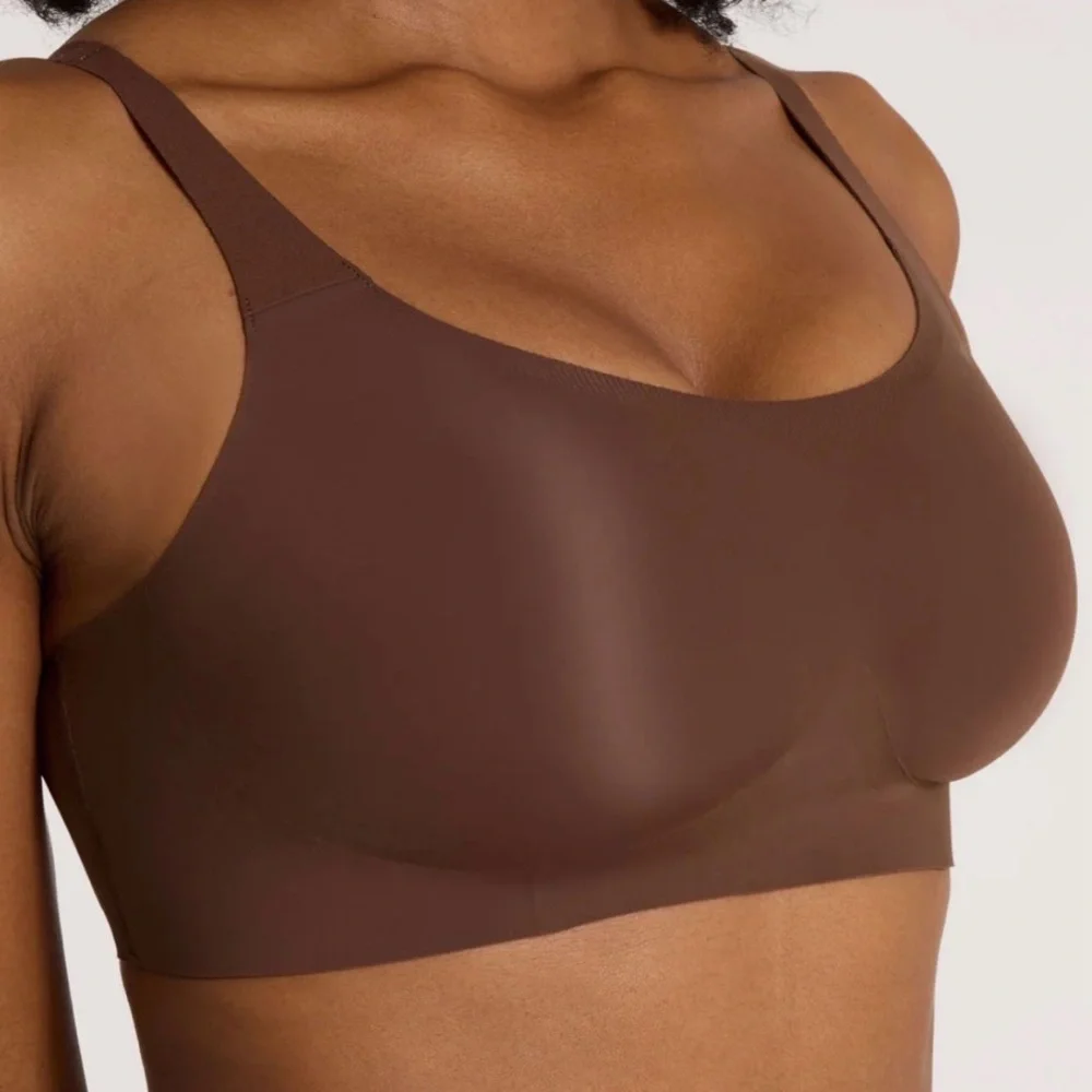 Evelyn & Bobbie L Structured Scoop Bra Brown NWT - Picture 3 of 7